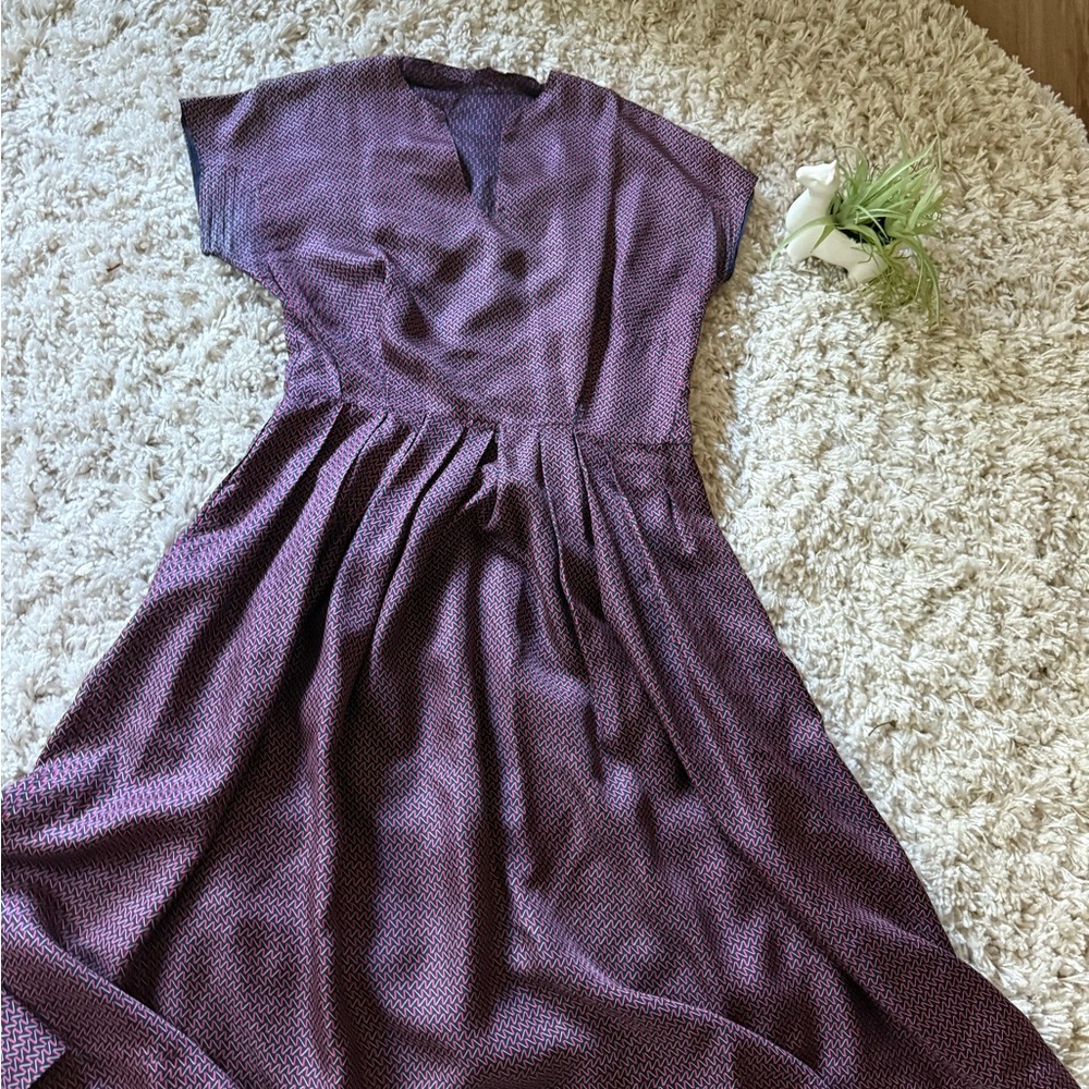Elegant Purple Midi Dress for Women